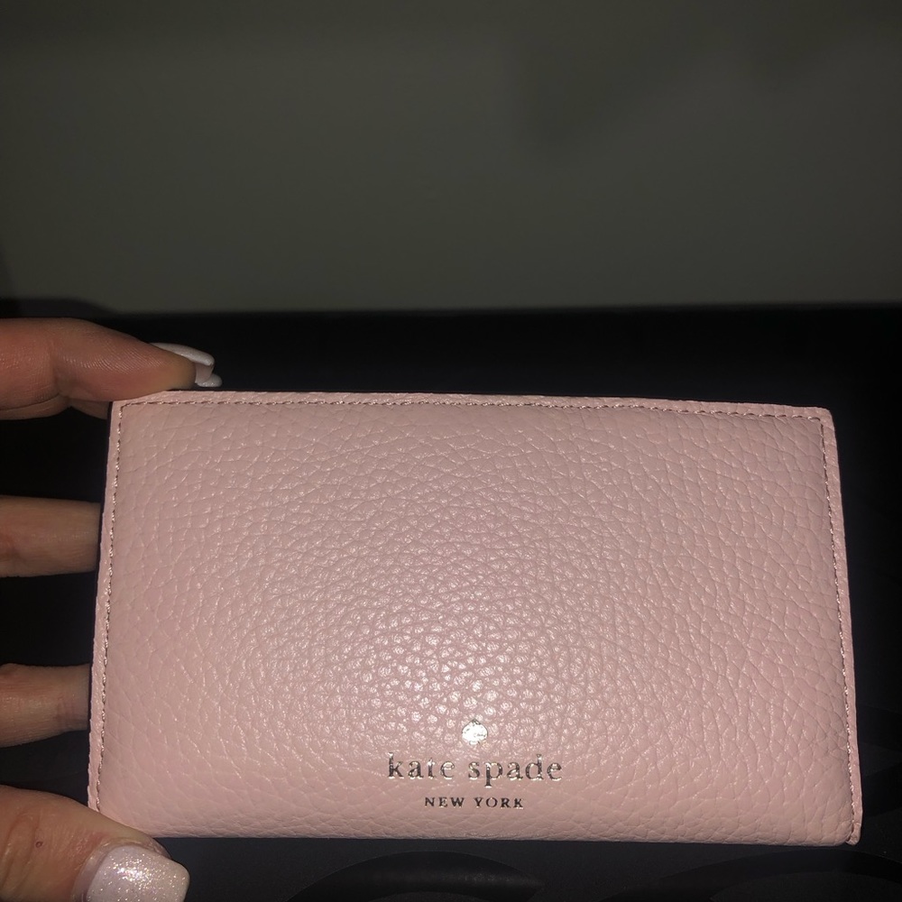 Kate Spade pink bow wallet. Leather and NWT!